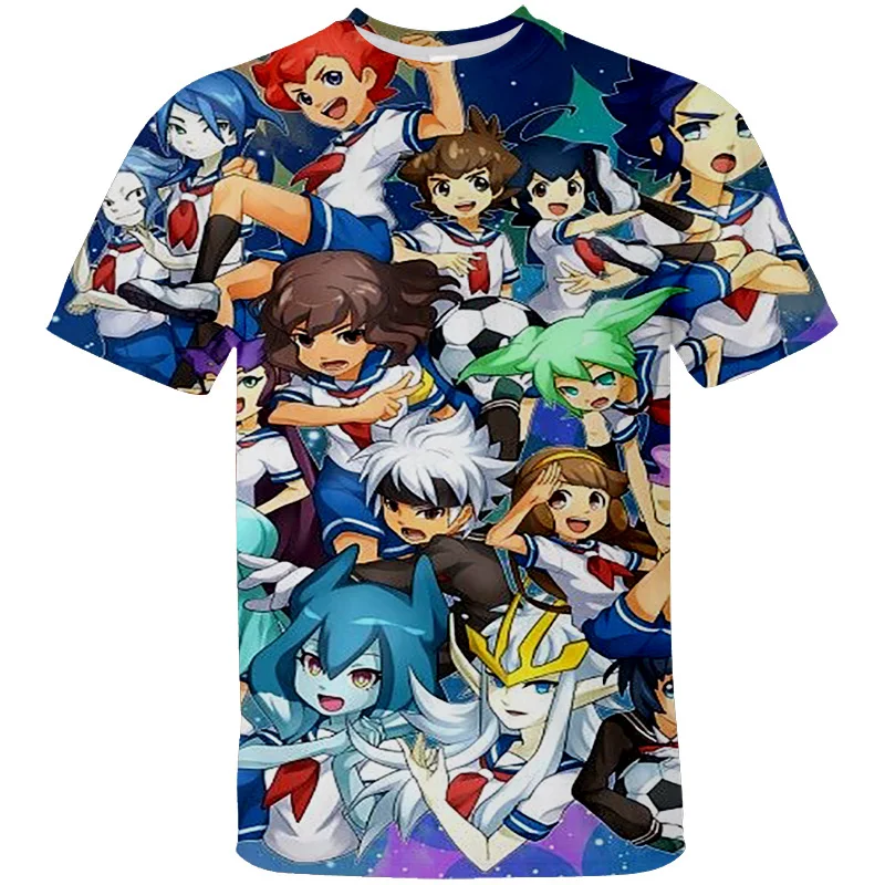 Camiseta informal de anime Inazuma Eleven Go Galaxy, camiseta de juego divertido 2XS-4XL, camisetas holgadas con estampado 3D DIY, camisetas de manga corta para hombre y mujer