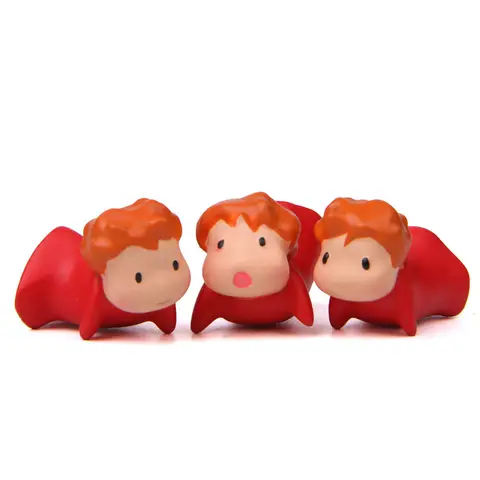 Mini Statue de dessin animé Ponyo, jouets mignons, ornements de chambre, modèle Animal Kawaii, cadeaux pour enfants, collection de mode