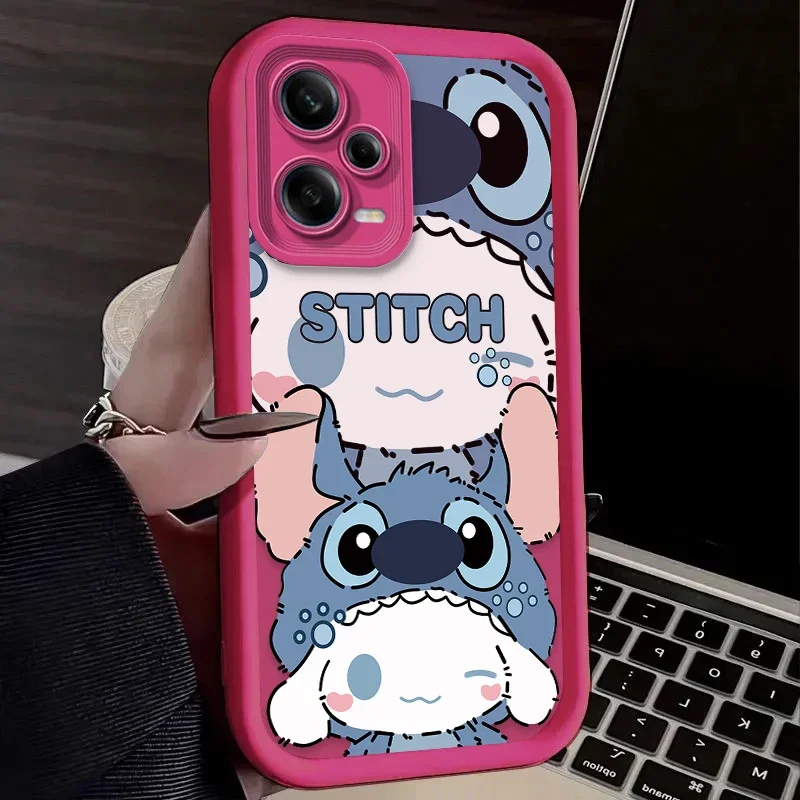 لطيف ديزني زوجين قضية الهاتف ل Xiaomi Redmi ملاحظة 14 14S 12 11 برو زائد 5G 12S 11S 10 9 Redmi 14C 13C 12C 12 4G A3 A3X