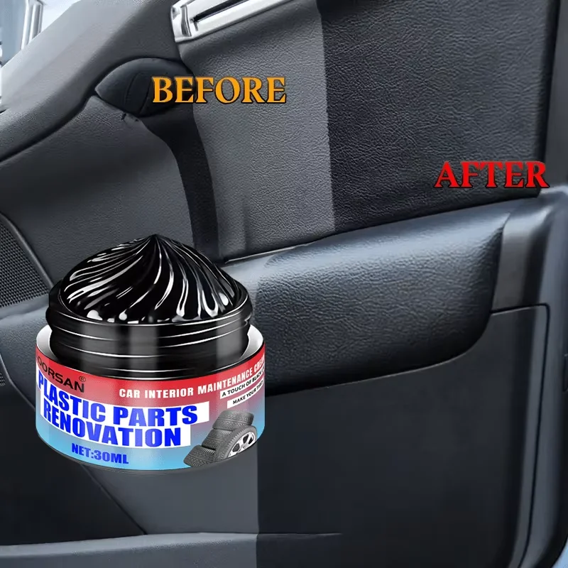 Car Bumper Repair Paste - restores artificial leather with plastic, enhances black effect, car polishing with refurb coating