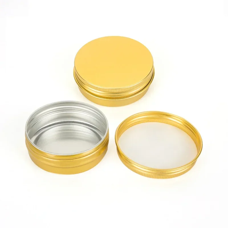 10-50Pcs 10g30g50g80g100g150g Golden Aluminum Tin Jar Cosmetic Cream Lip Blam Containers DIY Making Candle Jars Beauty Storage