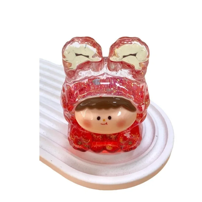 2025 Miniso مصغرة تدفق الزيت المشرب الرمال هدية الزخرفية الاكريليك الحلي الصغيرة