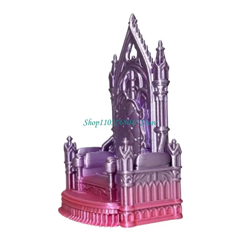 R53F Gothic Throne Statue Miniature Decoration 3D Printed Ornament For Home Office Desk Display 4.8x7.3x11cm Multiple Color
