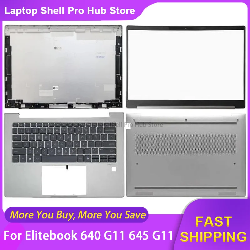New For HP Elitebook 640 G11 645 G11 Laptop Case LCD Back Top Cover/Palmrst Upper Cover Keyboard/Bottom Case Replacement Silver