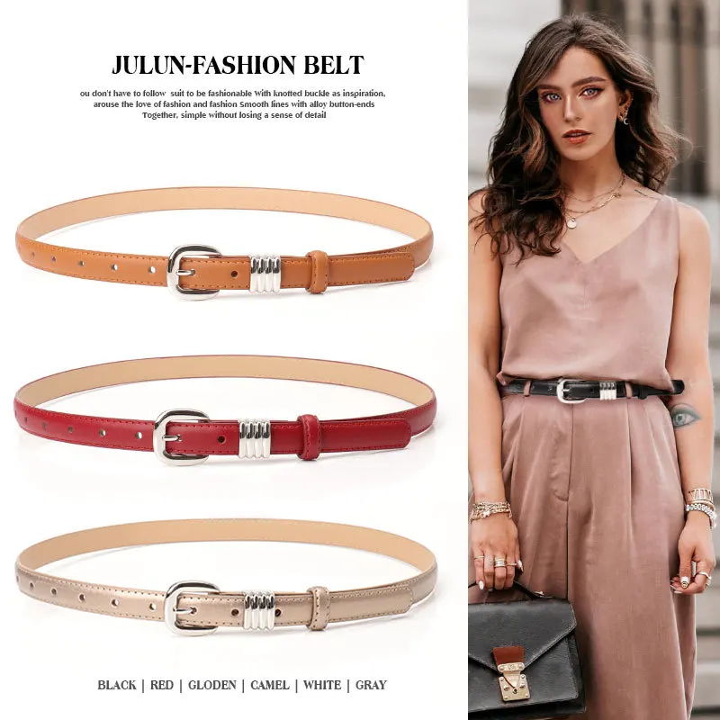 

The New Commuter Simple Style Ladies Imitation Leather Thin Belt Female Versatile Jeans Dress Women's Belt Wholesale
