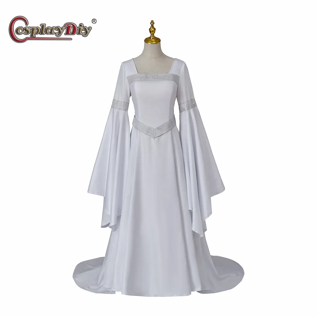 

Cosplaydiy Screen White And Silver Medieval Victorian Luxurious Renaissance Dress Retro Women Wedding Dress Ball Gown L320