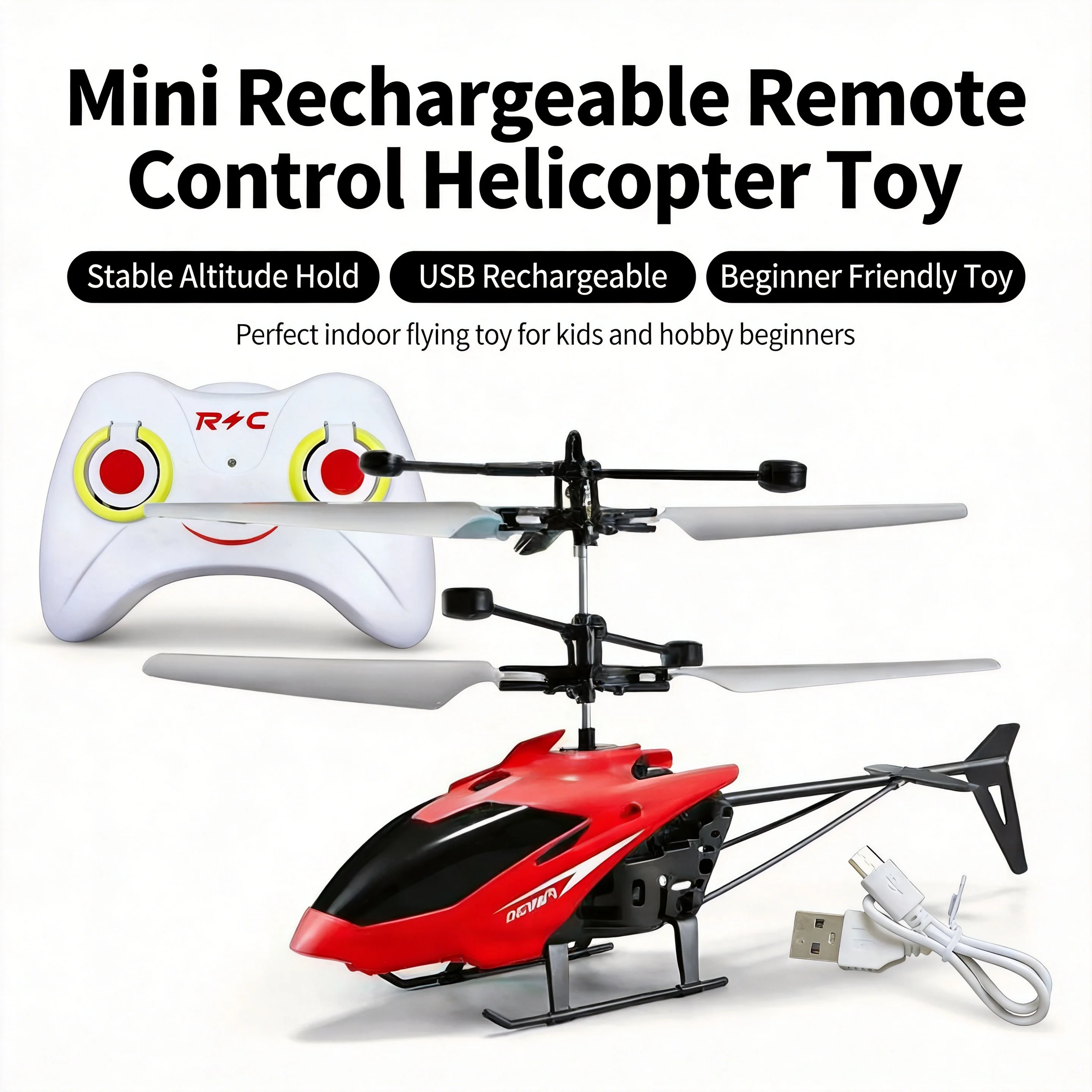 Rc Helicopter Nitro - Şarj Edilebilir Mini Uzaktan Kumandalı Helikopter,