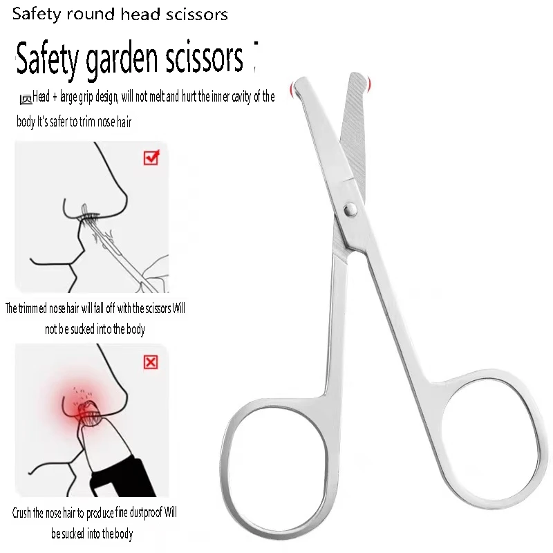 Curved Blade Eyebrow Scissors Professional Stainless Steel Precision Trimmer Eyebrow Eyelash Hair Remover Tool Nose Hair Scissor