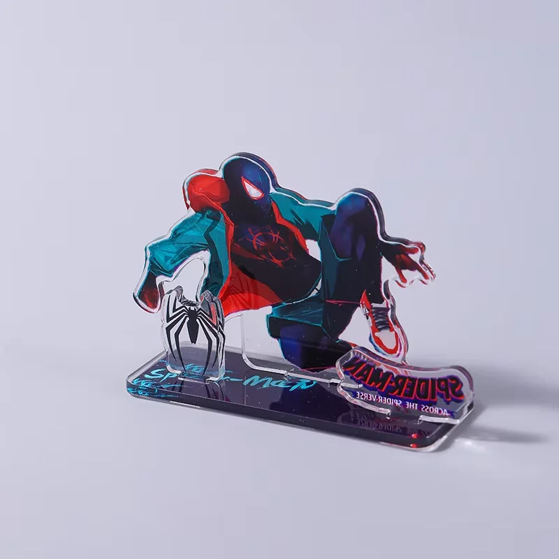 Marvel Spider-man Parallel Universe Ornament Anime Character Spider-man Acrylic Decoration Cute Cartoon Room Desk Decoration
