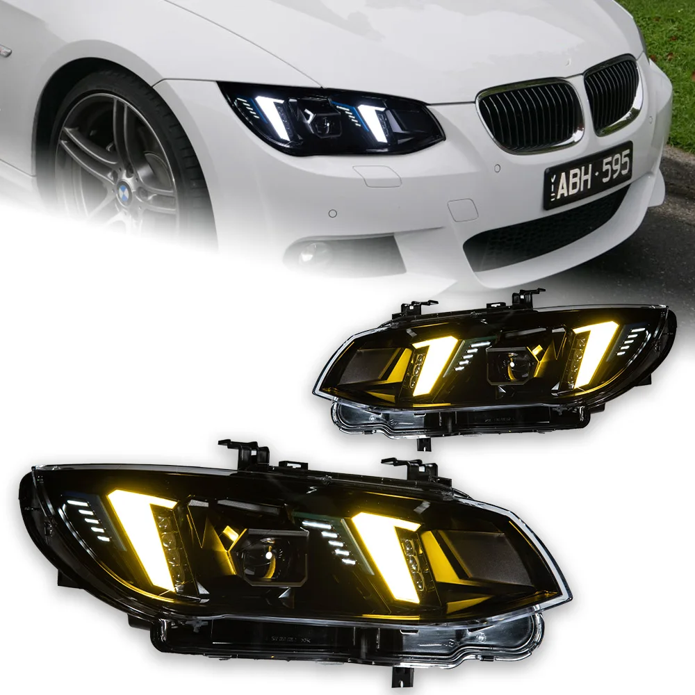 

AKD Стайлинг автомобиля для BMW E92 Фары 2006-2012 E93 Фара 330i 335i DRL Hid Фара Angel Eye Bi Xenon Beam Аксессуары