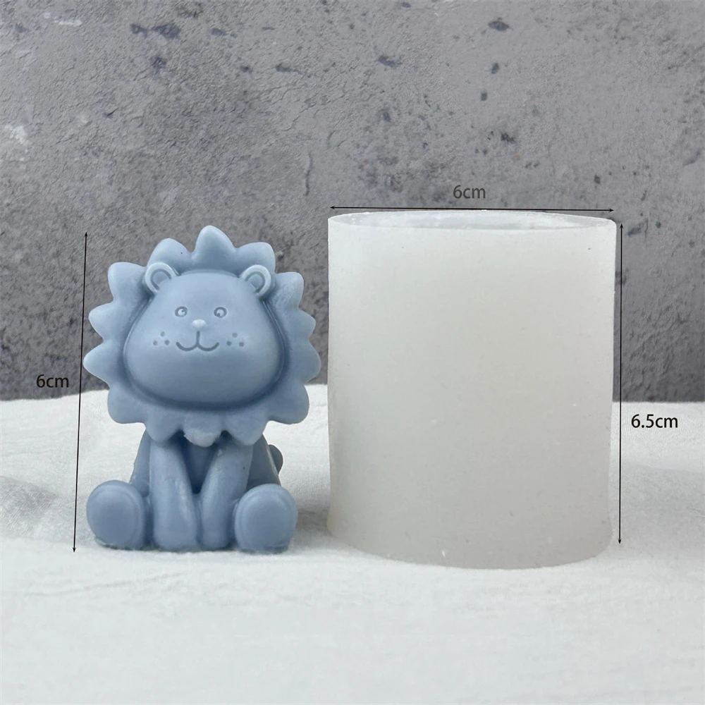 Lion Candle Silicone Mold DIY Kit Resin Soap Aromatherapy Plaster Molds for Geometric Candle Making Tools Home Decor Crafts