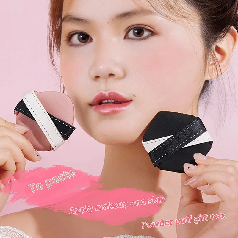 1/2/3Pcs Double Ribbon Large Water Drop Air Cushion Wet Or Dry Use Air Cushion Powder Puff Multi-Functional Portable Makeup Tool