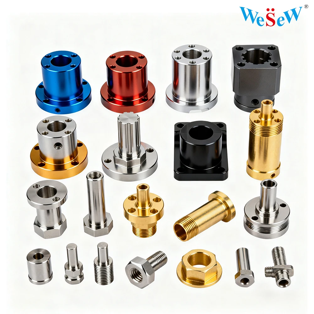 Custom 6061 Aluminum CNC Machined Parts, Anodized Precision Small Metal Components 4140 Steel Prototype to Production Service