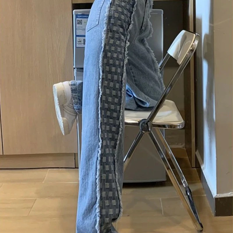 

Denim Pants for Women Loosefit Summer Woman Jeans Fitted Pant Vintage 2025 High Quality Trend Clothes Korean Style 90s Trousers