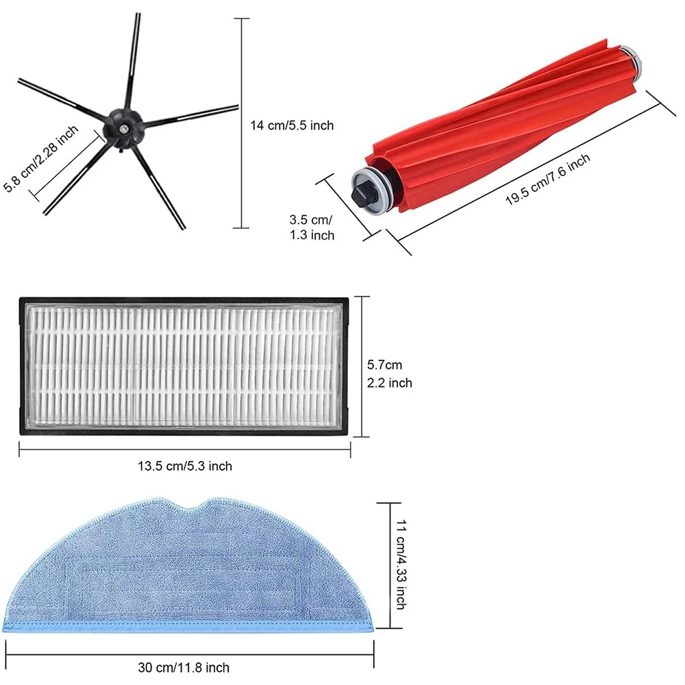 Cepillo principal filtro Hepa almohadilla de fregona repuestos para Roborock S7 S70 S7Max T7S T7S Plus, accesorios de Robot aspirador