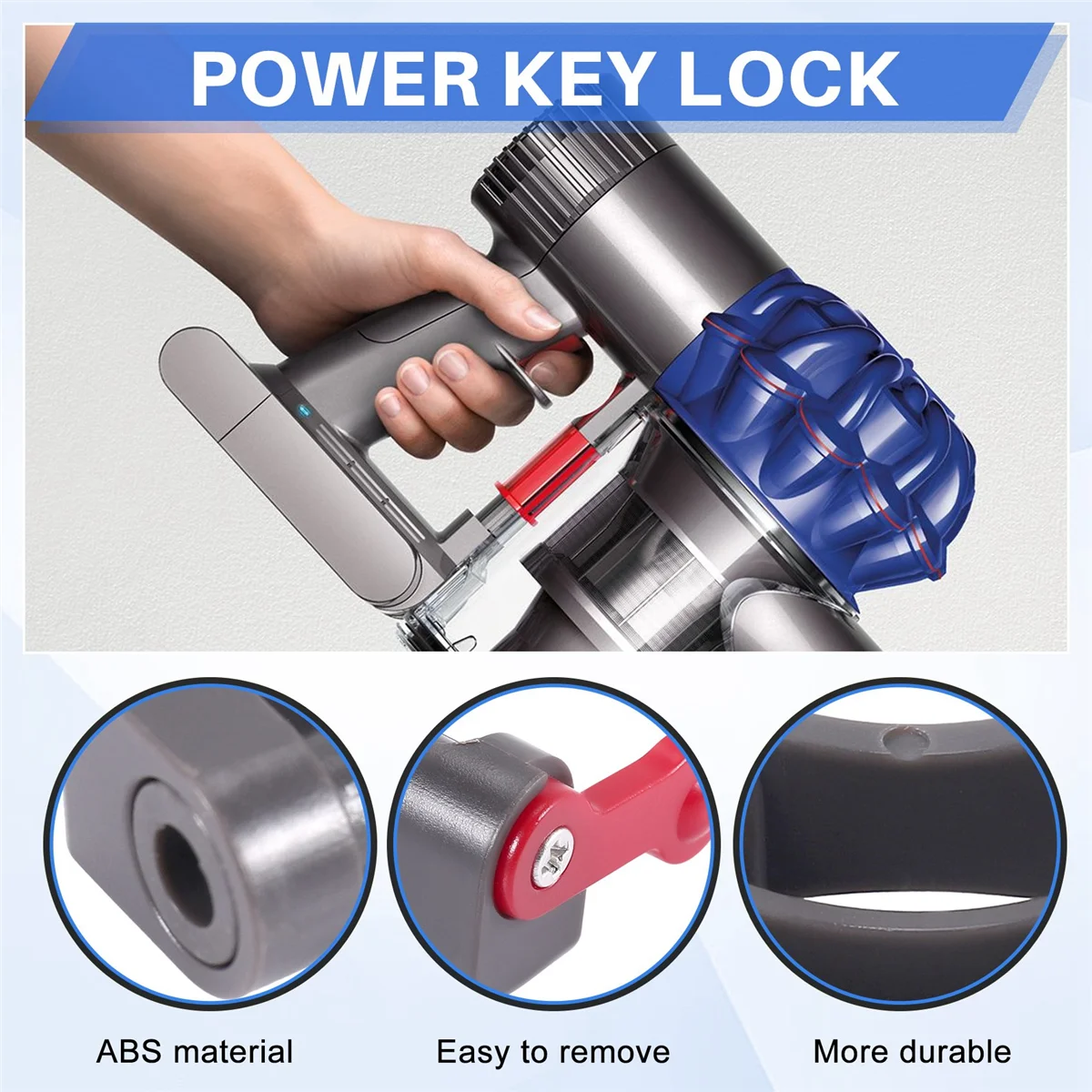 Новый обновленный триггерный замок для пылесоса Dyson V6 V7 V8 V10 V11, аксессуары для блокировки кнопки питания, свободный ваш палец серый # A66K