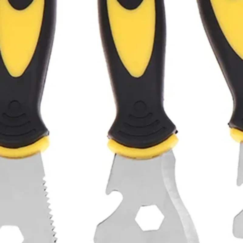 1Pcs Multi Functional Stainless Steel Putty Knife 3-Inch Essential Decoration Tool Dual Color Handle Cleaning Hand Tool