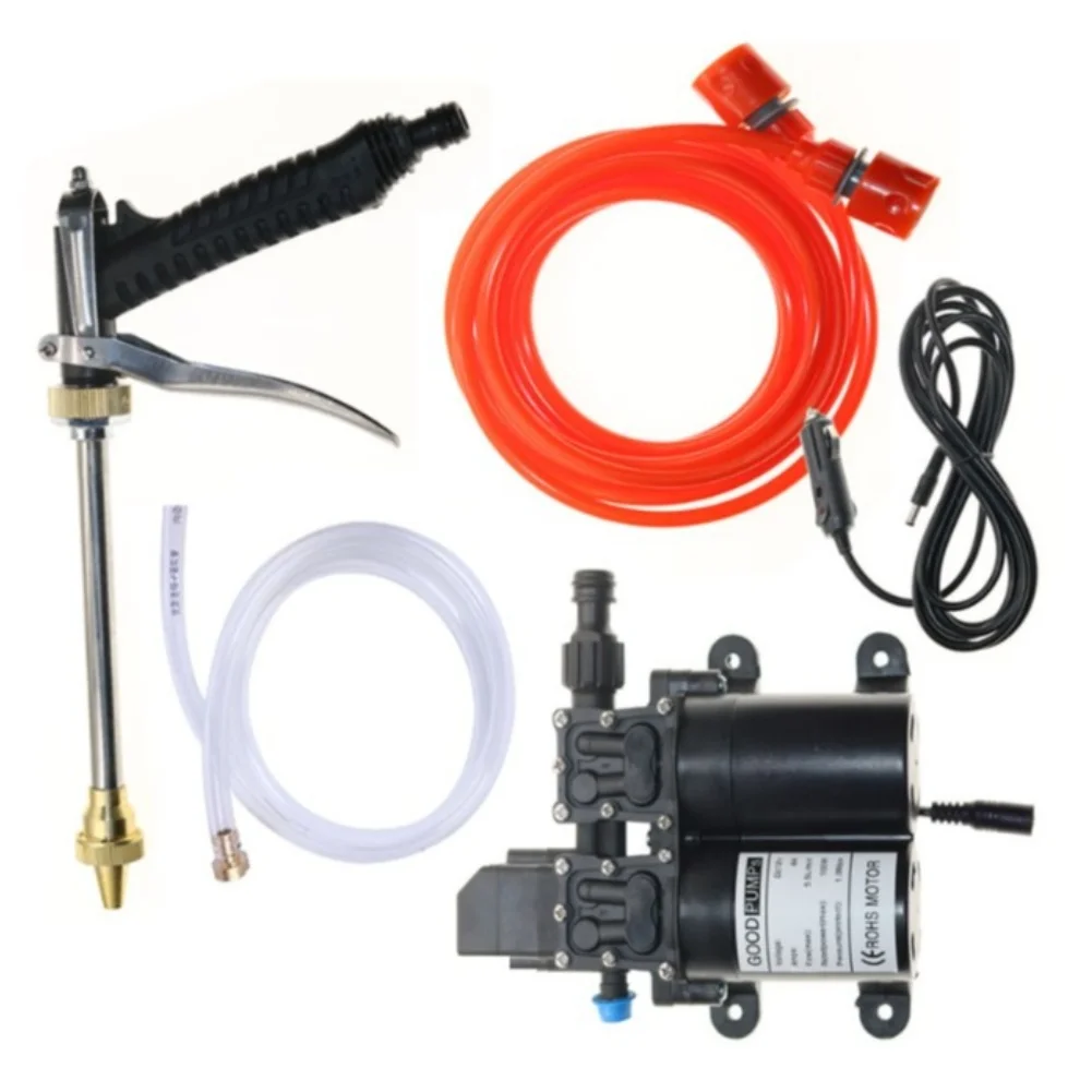 12V Self-Priming Portable Water Pump for Car Detailing Stations HVAC Technician Tools and Outdoor Equipment Rinse Support