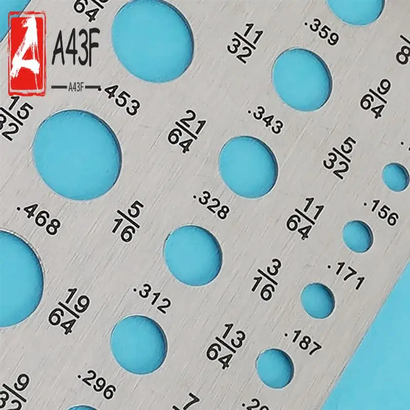 

A43F-2 шт. Калибры для сверл из нержавеющей стали для бит размером от 1/16 до 1/2 дюйма, указатель диаметра болта и проволоки, легкое вставки с 29 отверстиями