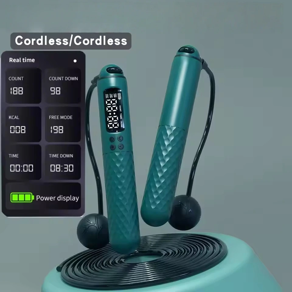 جديد قابلة للشحن USB التكنولوجيا الإلكترونية الانتقال حبل سلك حبل قابل للتعديل الانتقال حبل المدرب الرقمية اللاسلكية عداد السعرات الحرارية #1