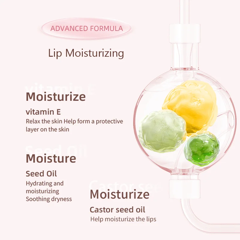 زيت ملمع شفاه مزدوج الأطراف بنكهة الخوخ + بلسم شفاه، فيتامين E وزيت الجوجوبا مملوء، تركيبة ممتصة بسهولة، مغذية #5