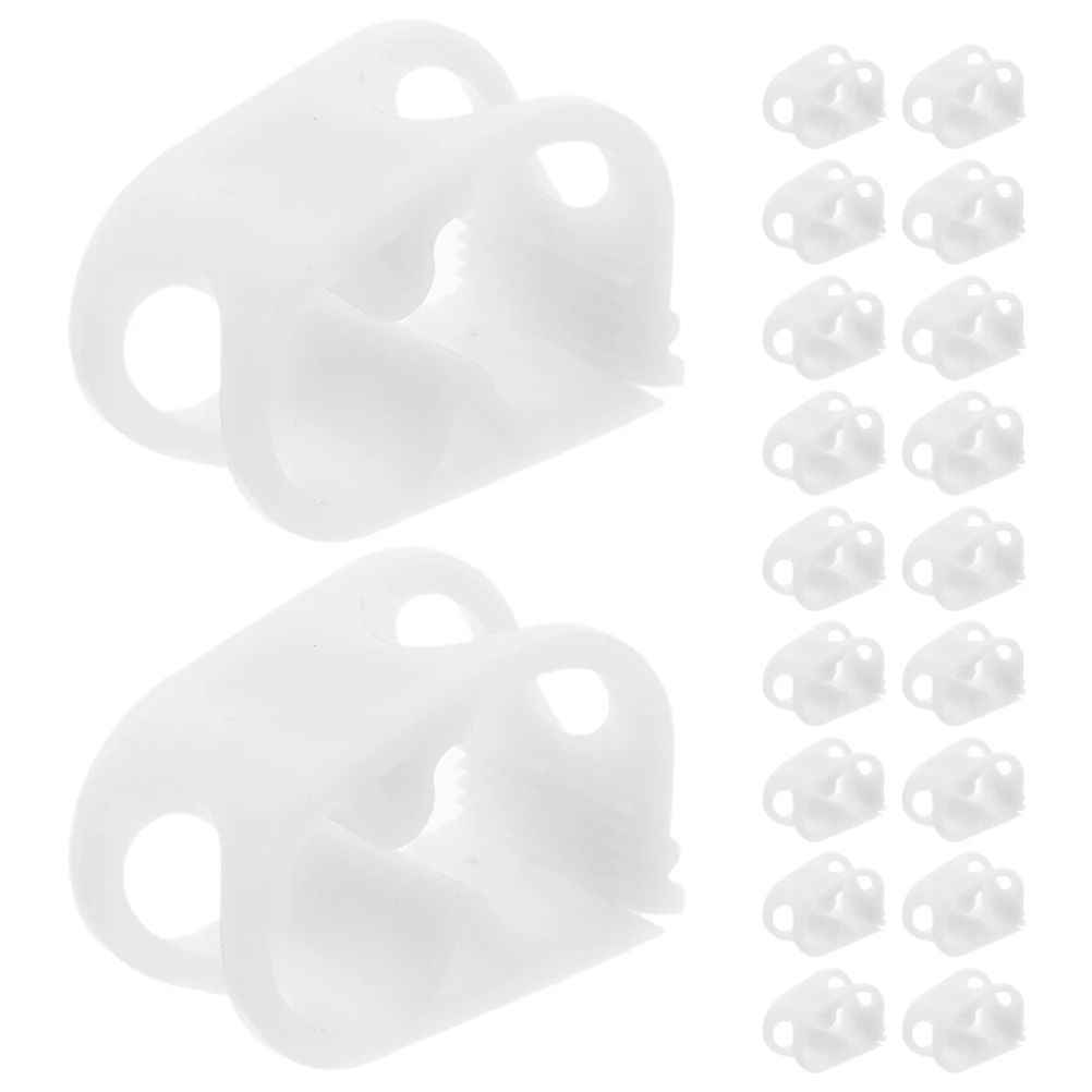 

20pcs Flow Control Tube Clip 1/4" 5/16" White Adjustable Plastic Pinch Valve For Laboratory Brewing Aquarium Garden Hose Clamps