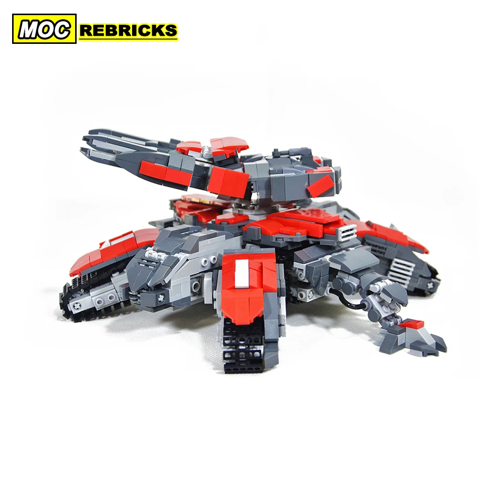 MOC Mecha Series Human Race Siege Tank Building Block DIY Model Collection Experts Puzzle Children's Brick Toys Christmas Gifts