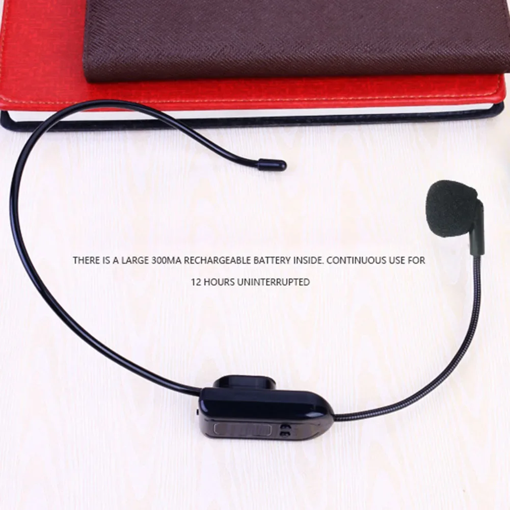 Wireless Headset Mic Headset Black Competition Microphone Low Distortion Noise Reduction Mic Wireless Microphone
