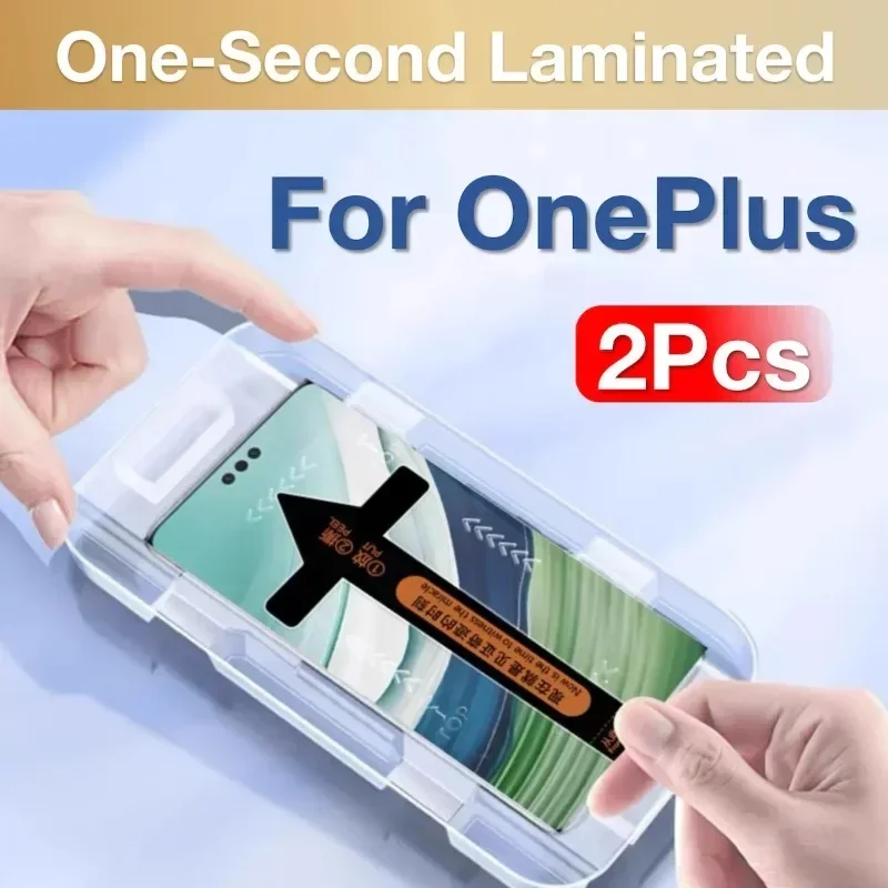 2Pcs For OnePlus One Plus 12 11 11r 12r 10 9 8 Ace 3 2 Pro 1+ Toughened Glass Screen Protector Protective With Install Kit