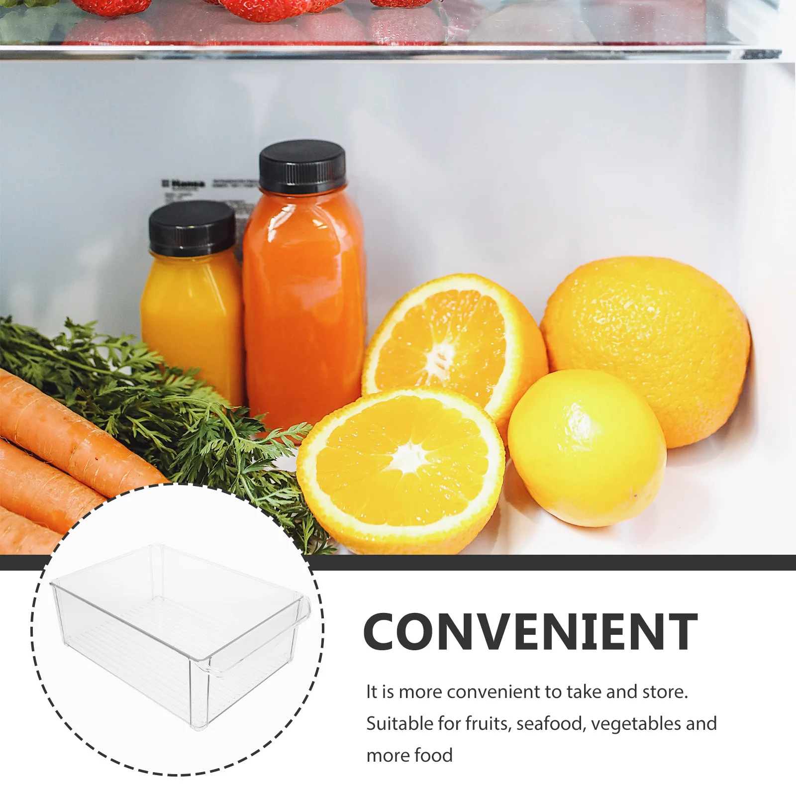 

Fresh Keep Box 1.5L Stackable Food Storage Container For Fruits Vegetables Refrigerator Organizer Bin Kitchen Supply