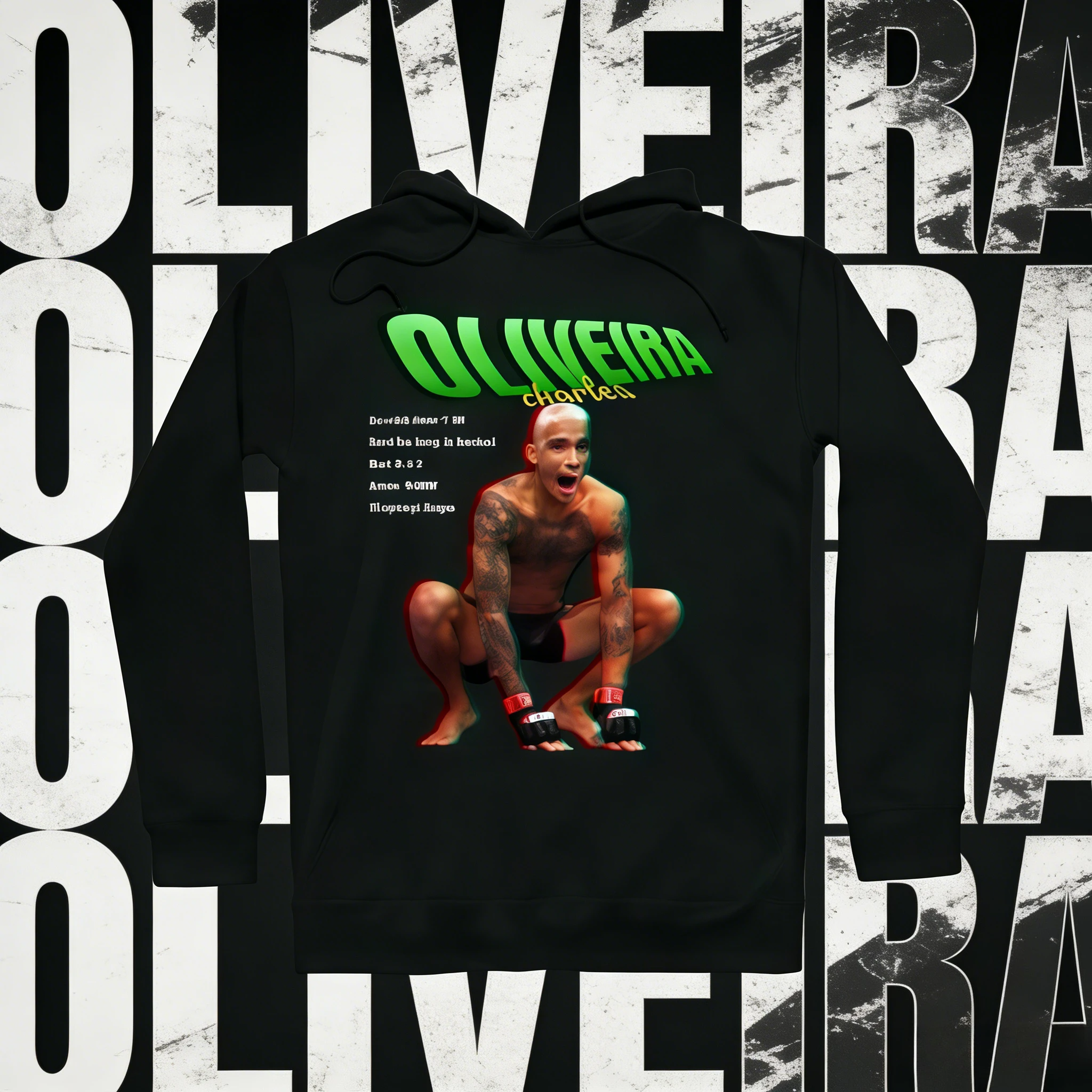 

UFC Charles Oliveira 2026, коллекция осень/зима, повседневная толстовка с капюшоном из 100% хлопка, подходит для мужчин и женщин