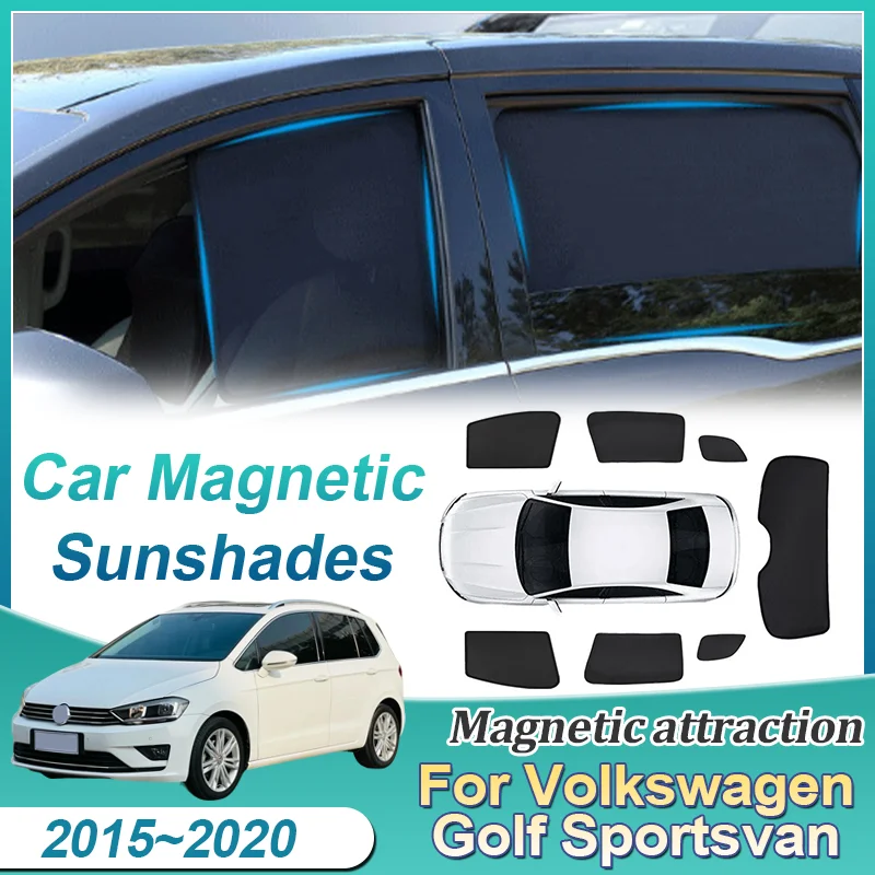 

Автомобильный солнцезащитный козырек, защита конфиденциальности, магнитное покрытие, блокирующая штора, автозапчасти для Volkswagen для VW Golf Sportsvan SV 2015 ~ 2020