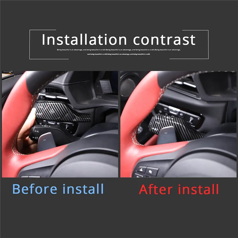 

A03Q-For Toyota GR Supra A90 2019-2022 Car Wiper Control Turn Signal Lamp Lever Trim Cover Decoration Parts (ABS Carbon Fiber )