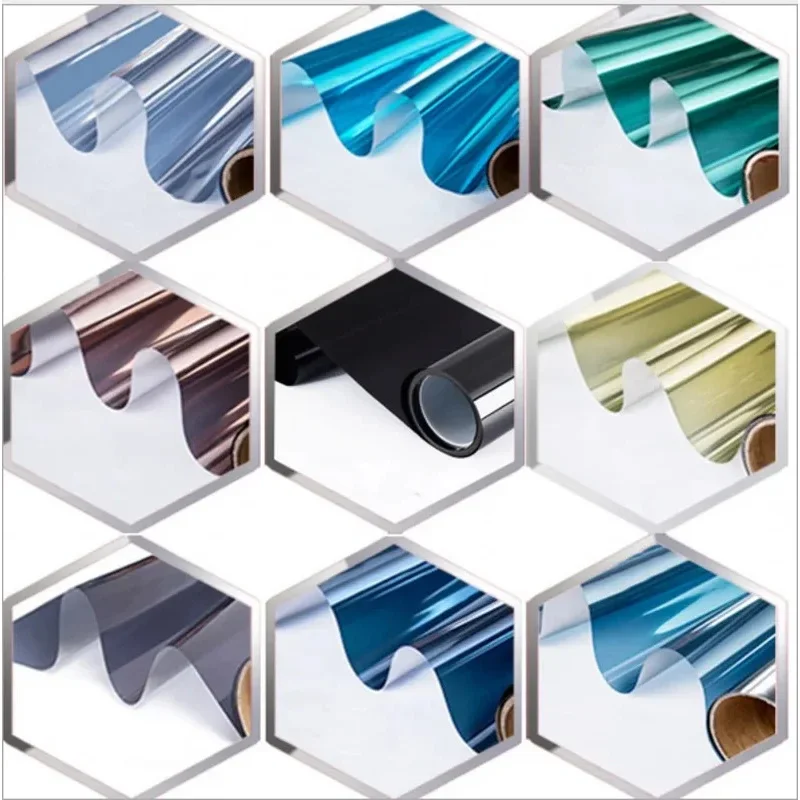 

Heat Insulation Window Film Solar Reflective Mirror Color Film Christmas Window Stickers Window Privacy Film 99% UV Cut Vinyl