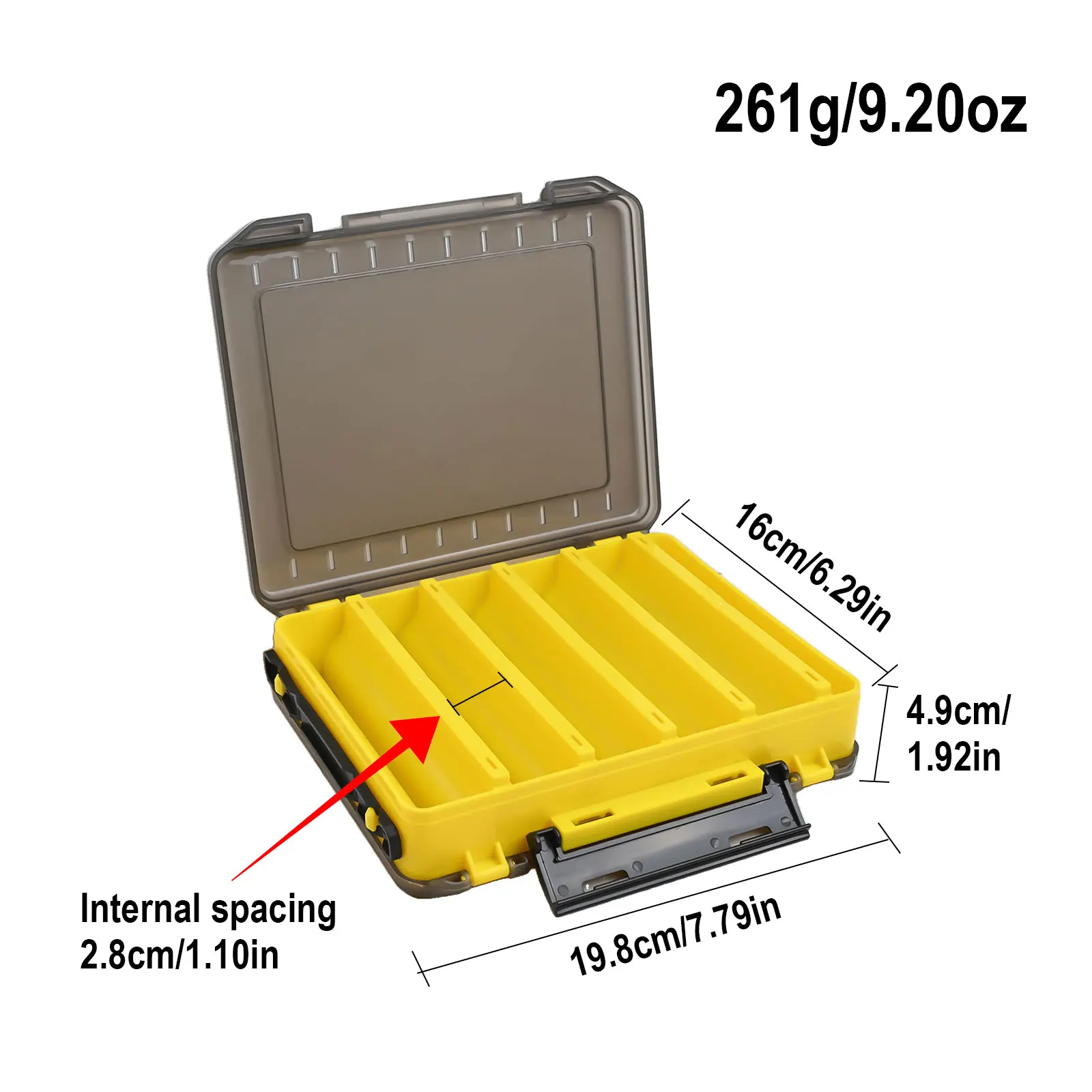 Double Sided Fishing Box Waterproof Design with Side Locks for Secure Storage of Hooks Bait Jewelry and Small Household Items
