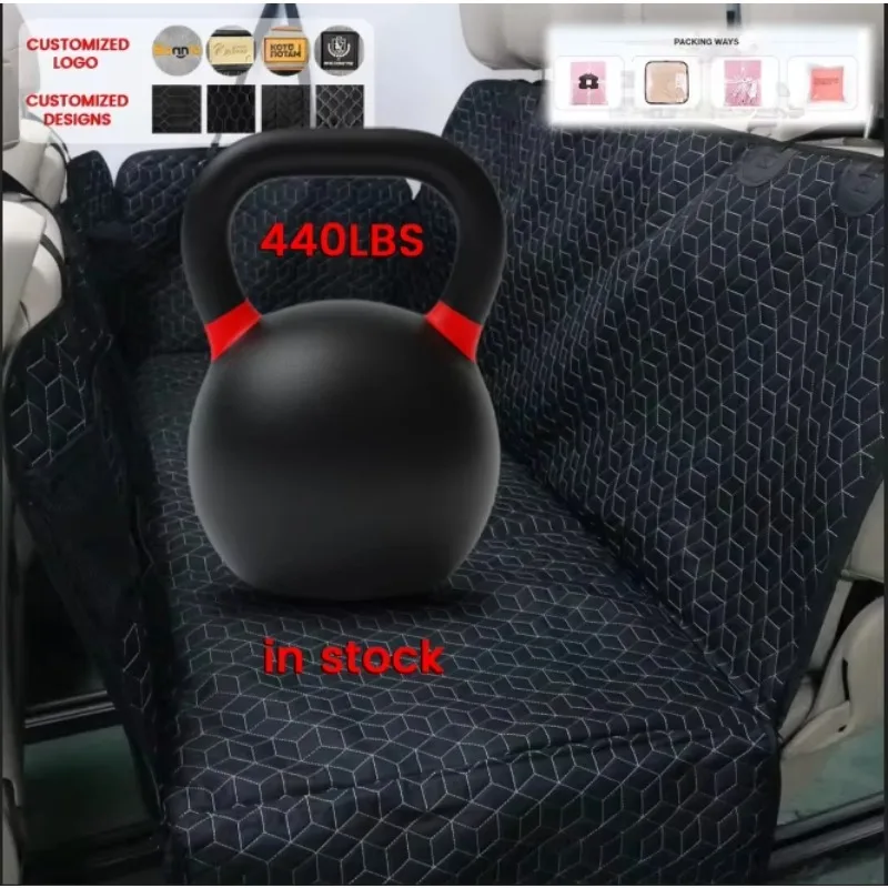 

In Stock High Quality Oxford 100%Waterproof Back Seat Extender Dogs Car Seat Cover Hammock for Car Travel Bed