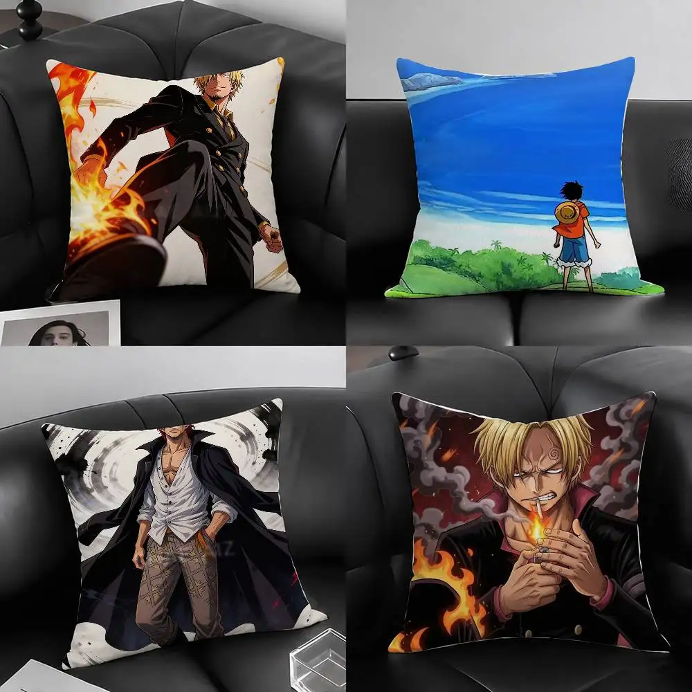 

One Piece Charlotte Katakuri Anime Plush Pillow Cover Soft Short Plush Cushion Cover For Sofa Bedroom Home Decor Gift