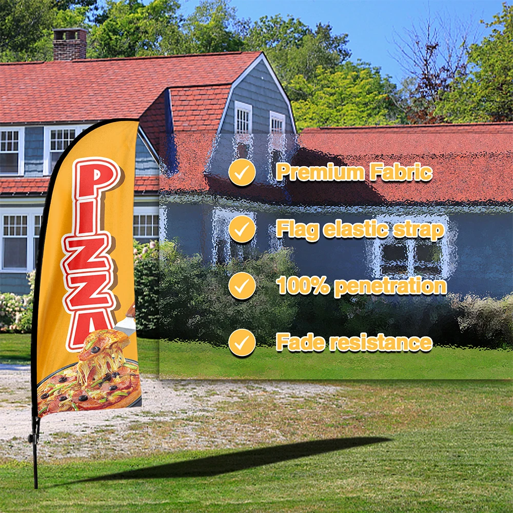 Imagem -03 - Fsflag Peças 210 cm a Pizza Praia Bandeiras Sinais com Flagpole Banner Publicidade Promoção Decorações ao ar Livre na Loja de Alimentos Vendas