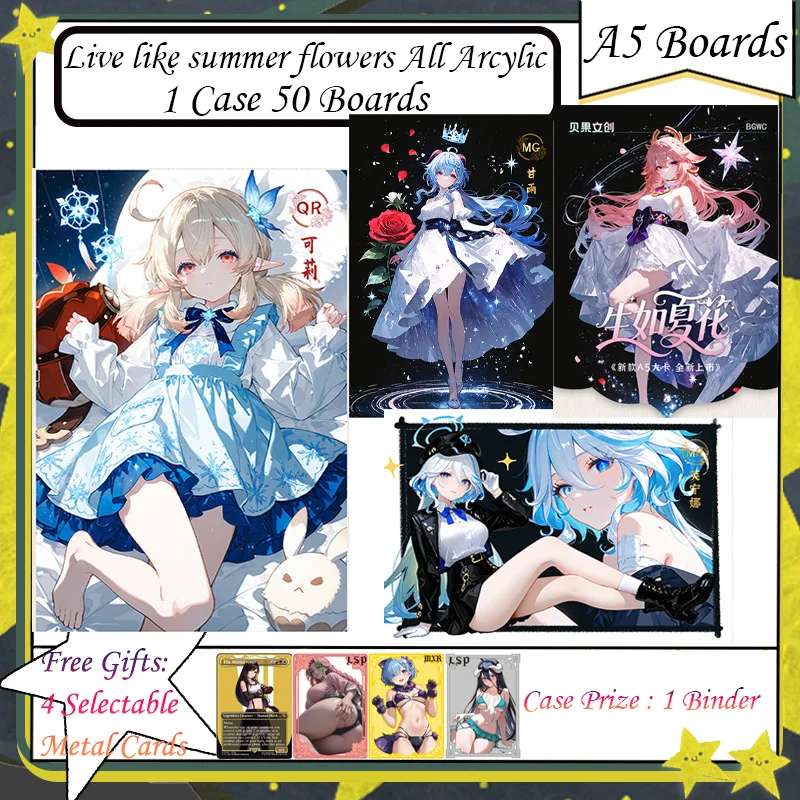 

Новый Live Like Summer Flowers All Arcylic A5 Boards Goddess Story Anime Rem Yae Miko Kafka Bikini Feast Doujin Игрушка и подарок для хобби
