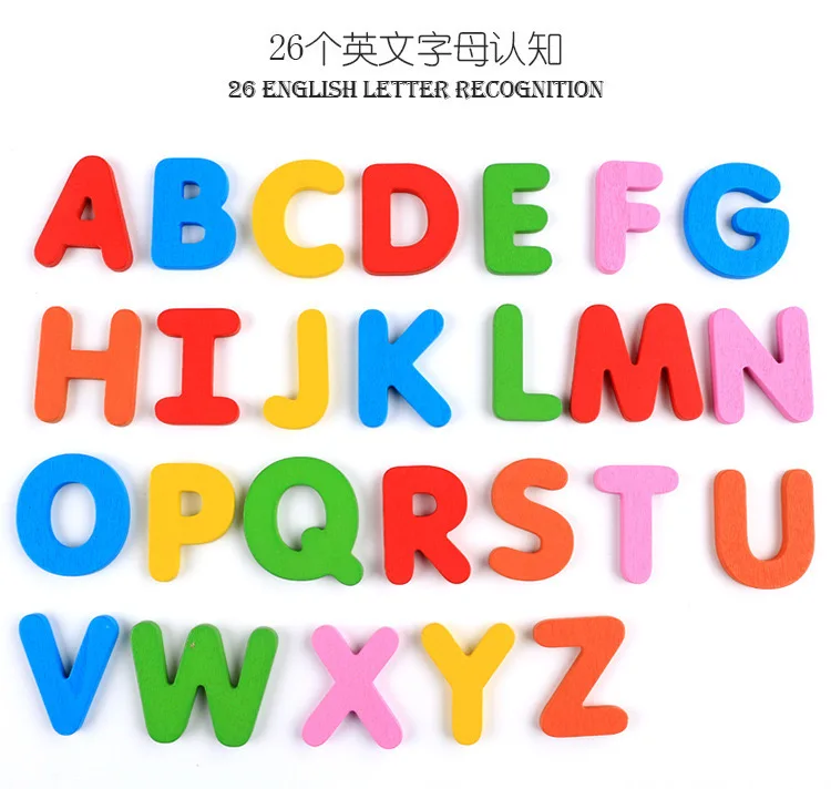 Alphabet Flash Cards For Toddlers, ABC Montessori Educational Toys Gifts For Preschool Learning , Wooden Letters Puzzle Game