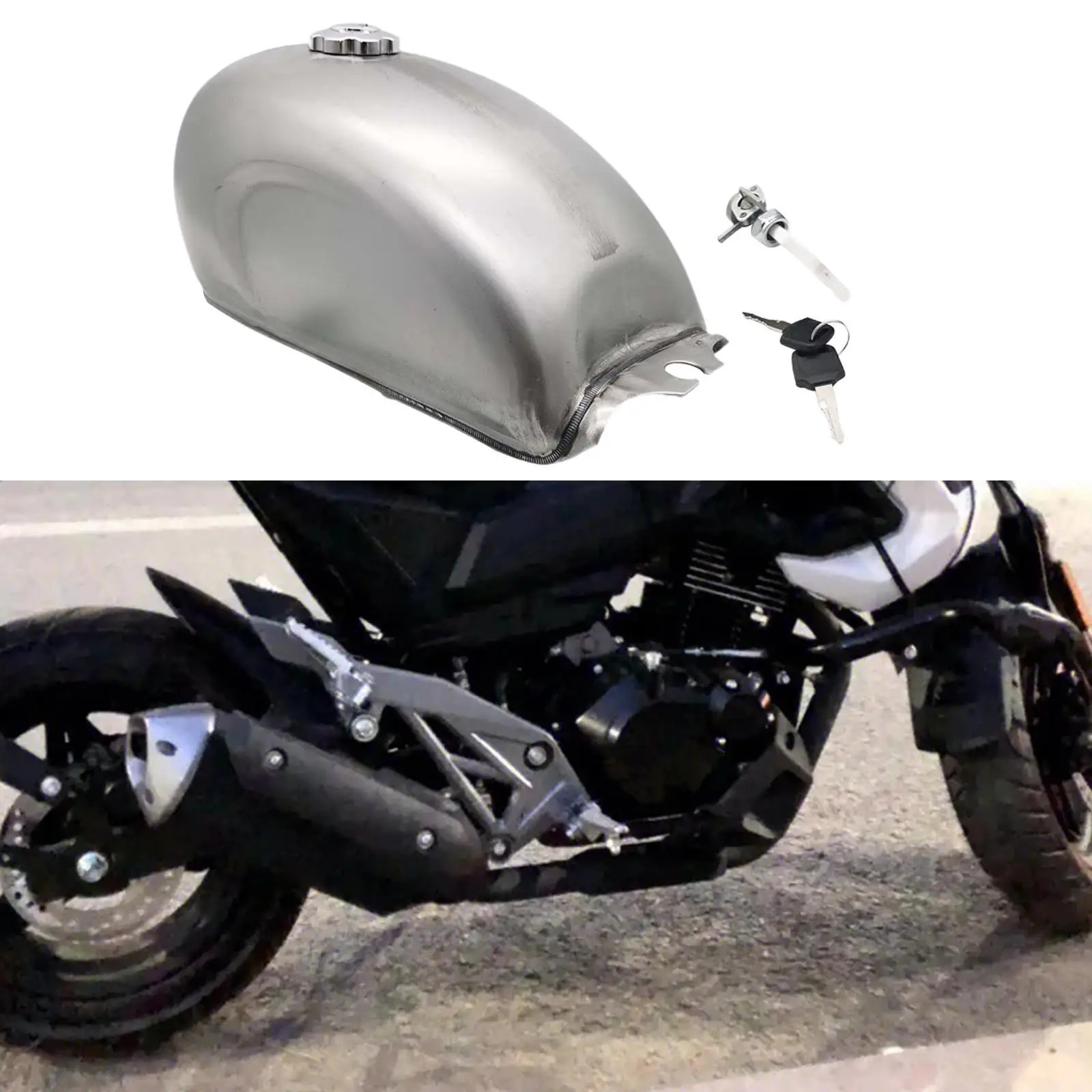 Generic Retro Motorcycle Fuel Gas Tank High Performance 9L Replace Parts