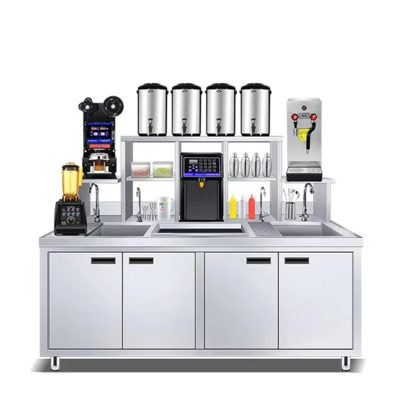 

Milk tea equipment Pearl tea machine Workstation Milk tea juice bar counter