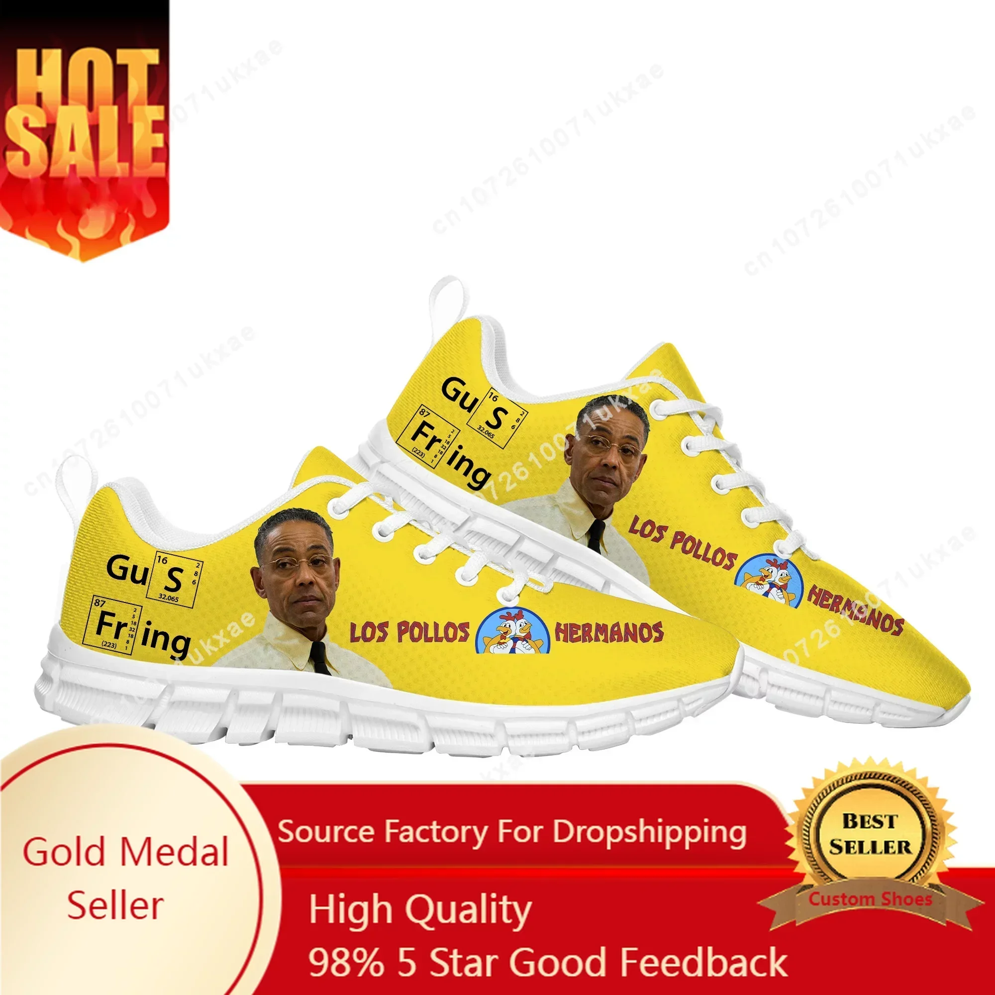 

LOS POLLOS HERMANOS Sports Shoes Mens Womens Sneakers High Quality Gustavo Gus Fring Sneaker Custom Shoes