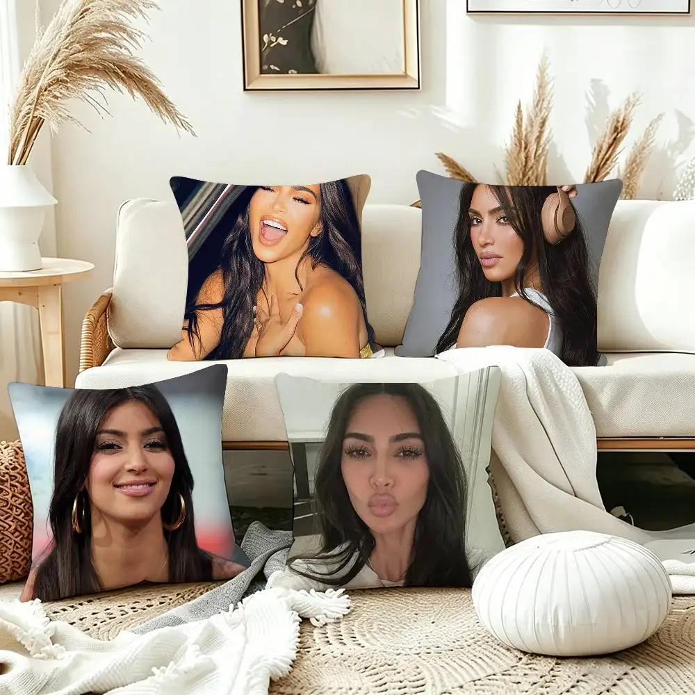 

K-Kim K-Kardashian S-Skims Various Sizes Square Pillow Case For Car Home Bedchamber Decor
