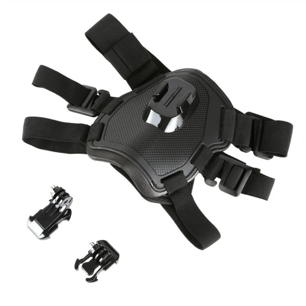 สายจูงสุนัขแบบปรับได้สำหรับ GoPro HERO 11 10 9 8 7 6สายรัดหน้าอกสำหรับสุนัขที่จับยึดกับกล้องเพื่อการกีฬาสำหรับ SJCAM Xiaoyi