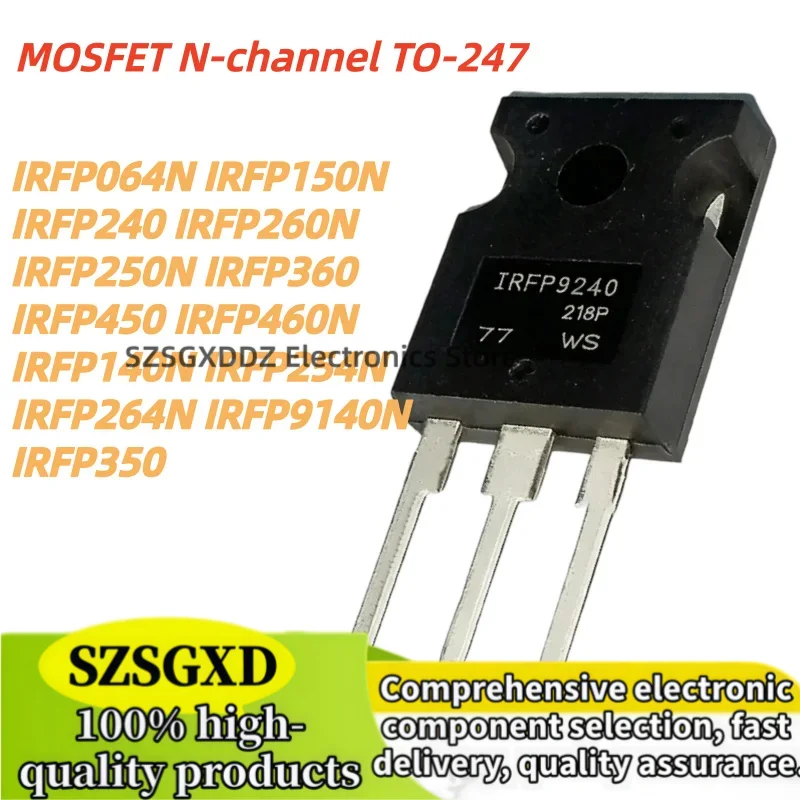 5pcs New IRFP9140N IRFP240 IRFP350 IRFP450 IRFP360 IRFP460N IRFP064N IRFP140N IRFP150N IRFP250N IRFP254N IRFP260N IRFP264N