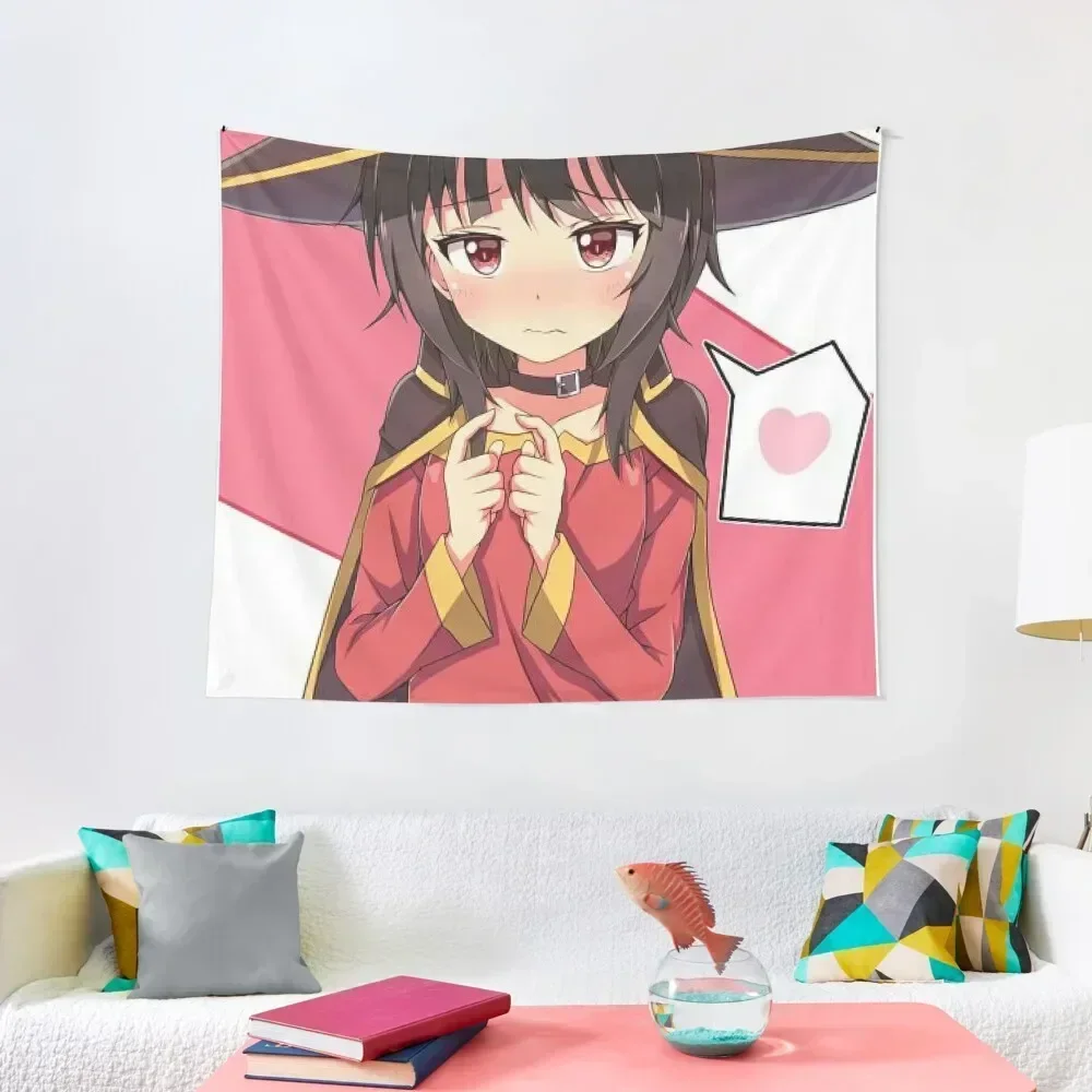 Confessing Megumin Tapestry Wall Hanging Decor Outdoor Decor Aesthetic Room Decors Tapestry