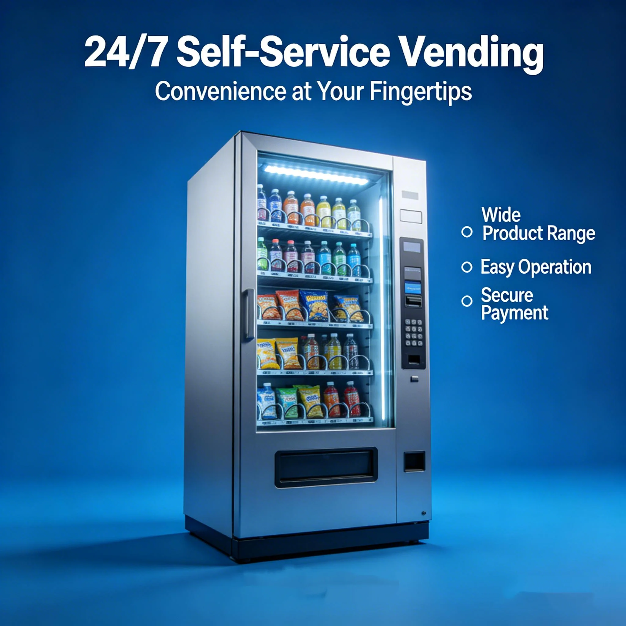 Touch Screen Automatic Food Vending Machine Self-Service French Fries Chicken Dispenser Party Snack Vending Equipment Customized