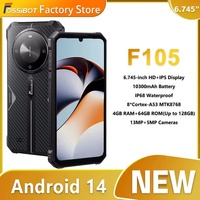 FOSSiBOT F105 Rugged Smartphone Android 14 Cellphone 4GB+64GB 6.745\