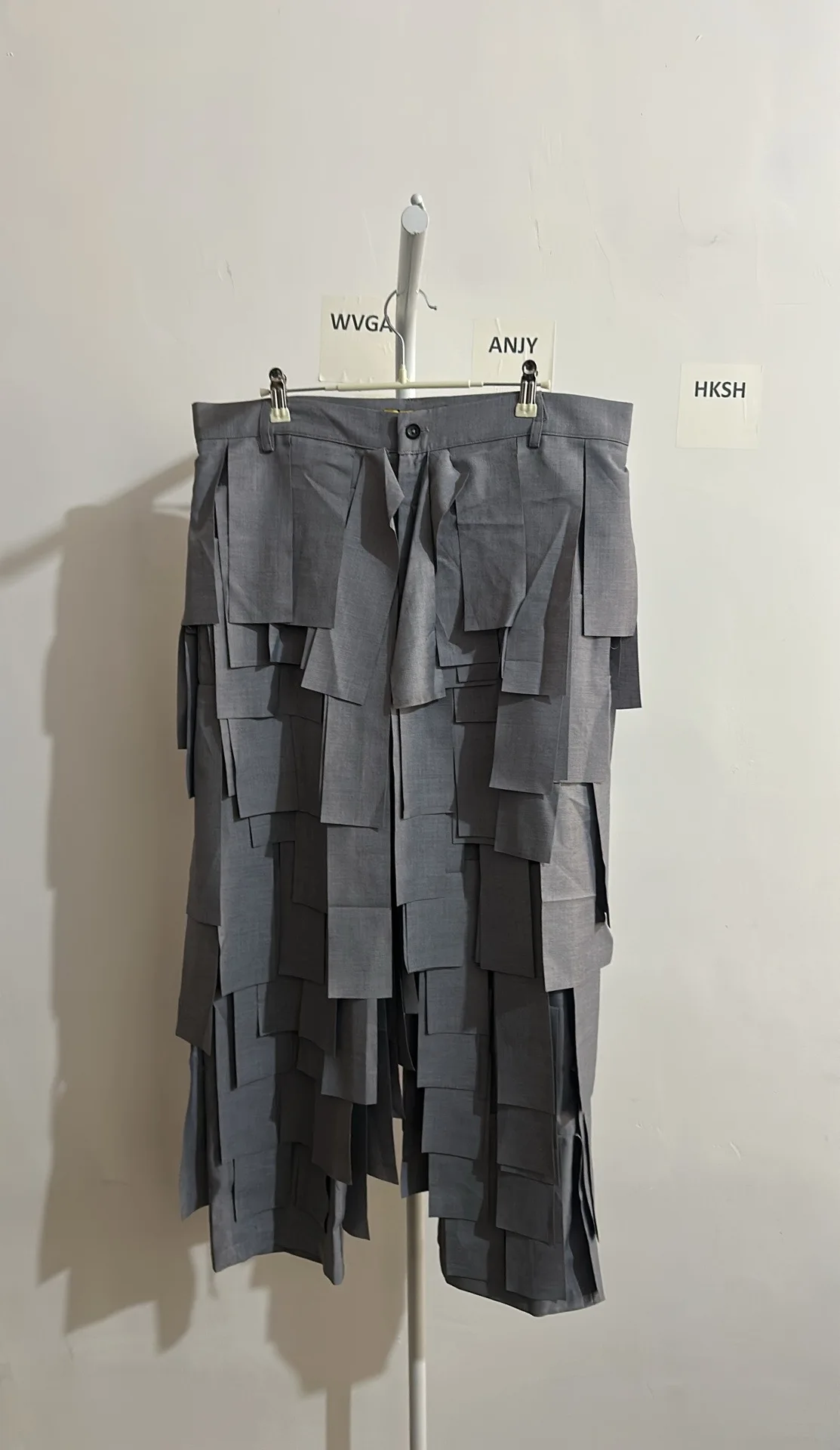 WVGA Spring Autumn New Men's Dark Style Irregular Design Trendy Punk Skirts Pants Niche Chic Casual Slim-Fit Trousers Ins W27579